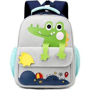 🆕 Zhanao Toddler Backpack Boys Grey Kindergarten Preschool Bookbag School Bags